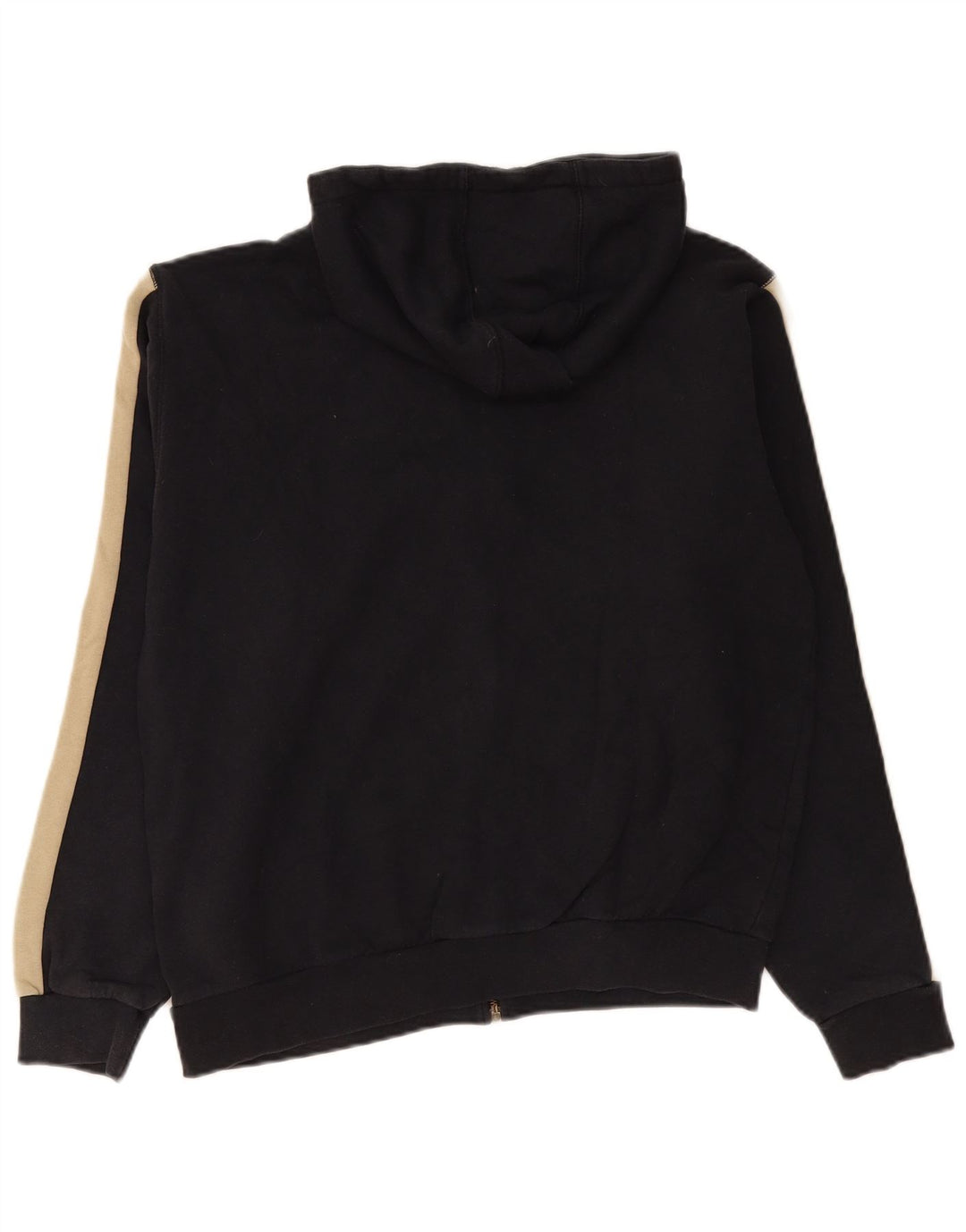 North Sails Mens Graphic Zip Hoodie Sweater Medium Black Colourblock Cotton