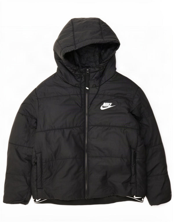Nike Womens Therma-Fit Graphic Hooded Padded Jacket UK 18 XL Black