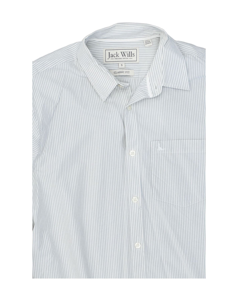 JACK WILLS Mens Classic Fit Shirt Small Grey Striped Cotton | Vintage Jack Wills | Thrift | Second-Hand Jack Wills | Used Clothing | Messina Hembry 