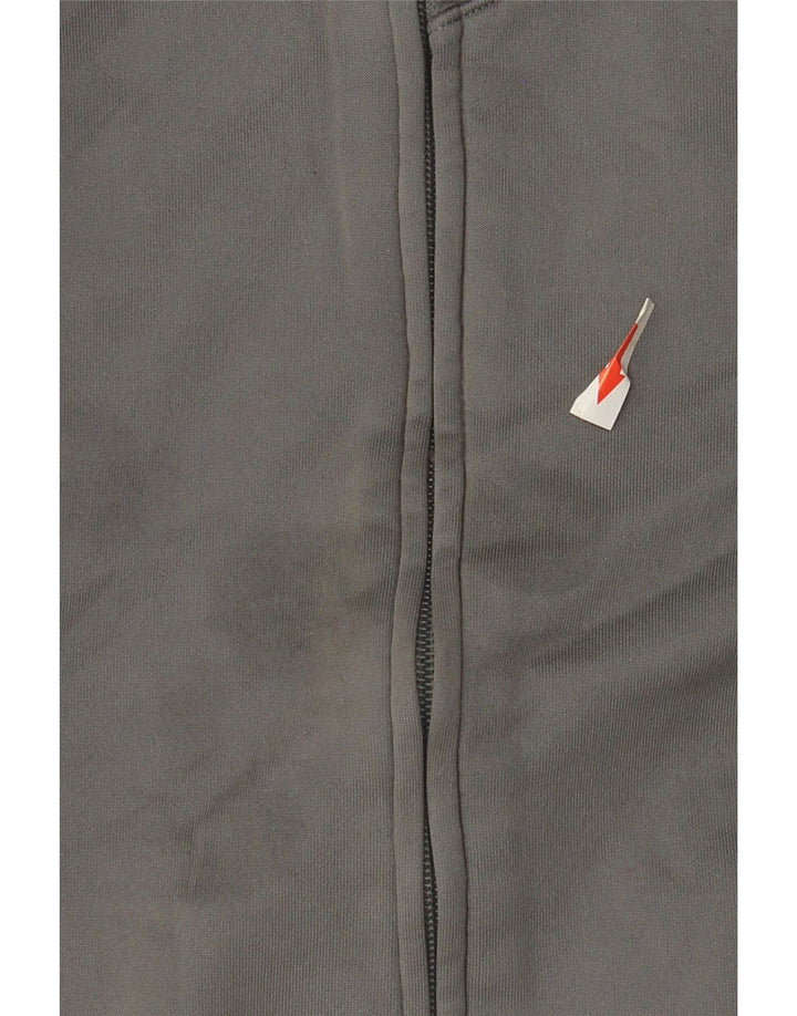 Reebok Womens Zip Hoodie Sweater UK 14 Medium Grey Polyester