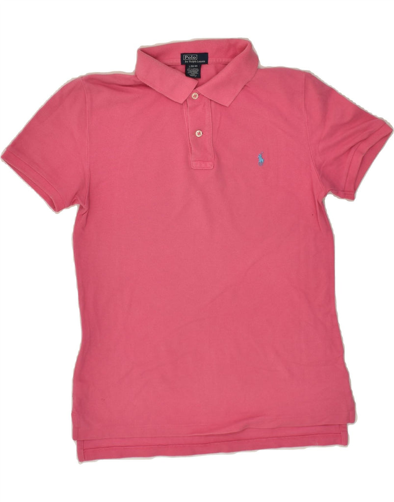 POLO RALPH LAUREN Boys Polo Shirt 14-15 Years Large Pink Cotton | Vintage Polo Ralph Lauren | Thrift | Second-Hand Polo Ralph Lauren | Used Clothing | Messina Hembry 