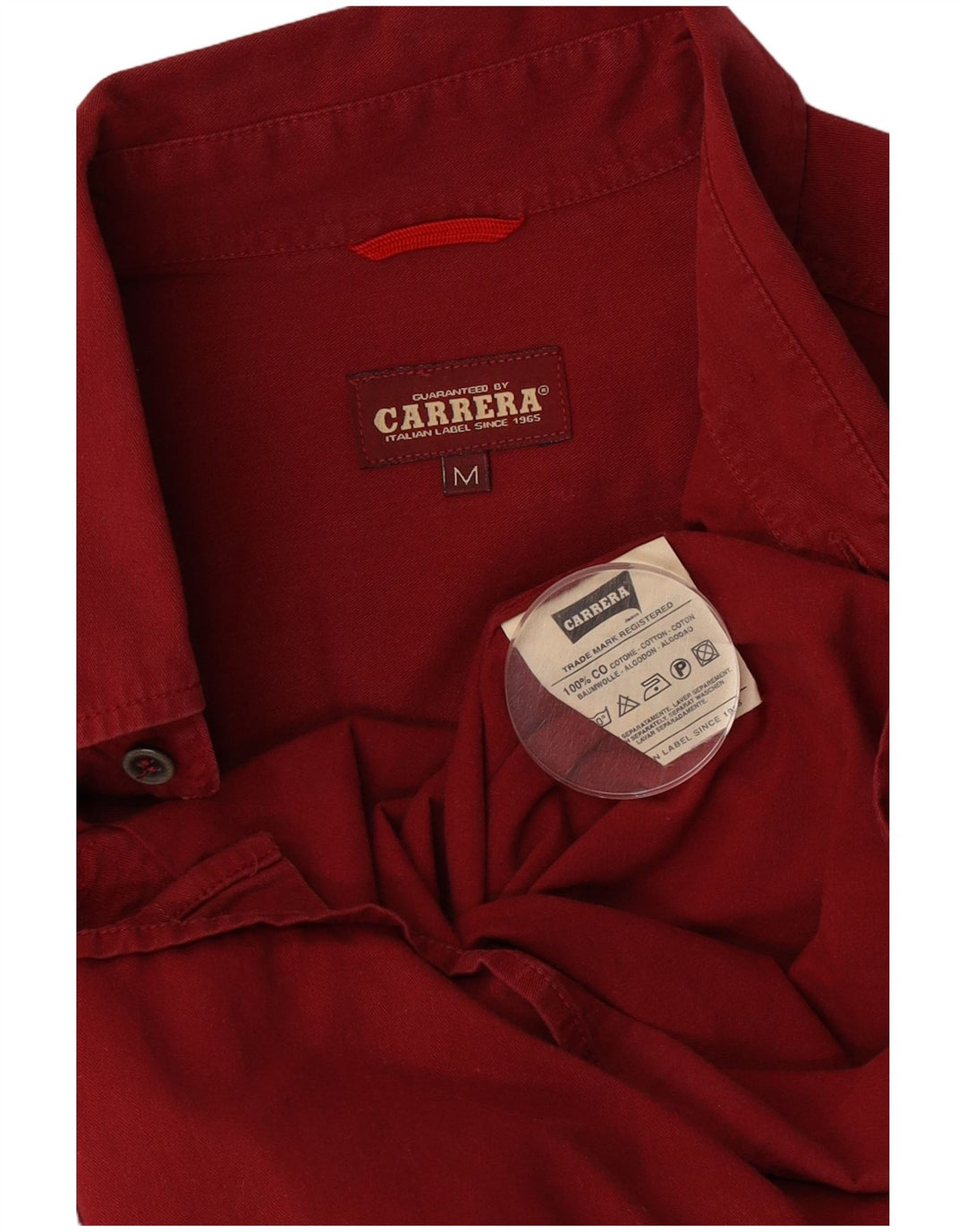 Carrera Mens Shirt Medium Red Cotton