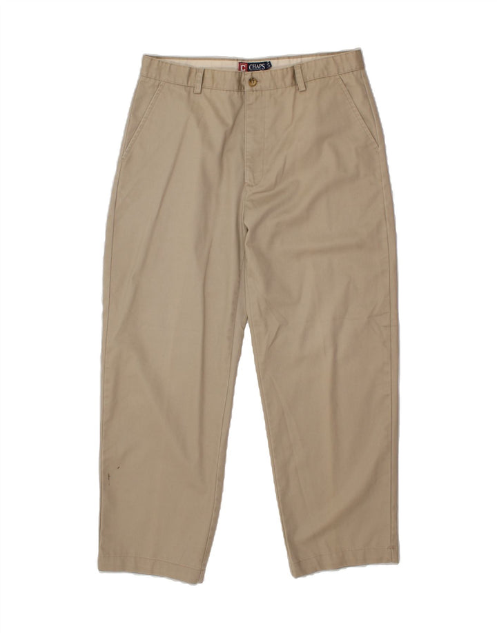 CHAPS Mens Tapered Chino Trousers W36 L30 Beige Cotton Vintage Chaps and Second-Hand Chaps from Messina Hembry 