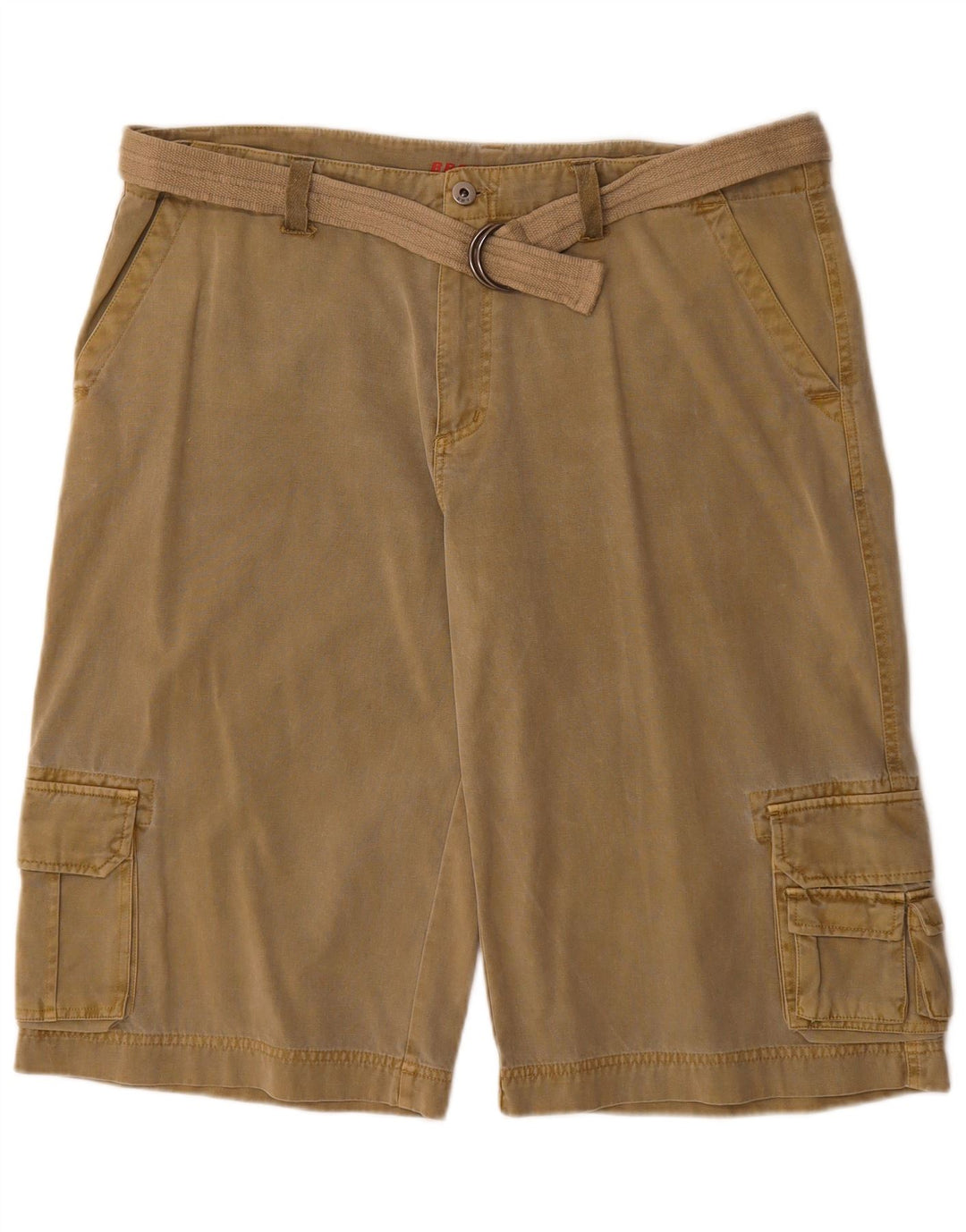 Broadway Mens Cargo Shorts W36 Large Khaki Cotton