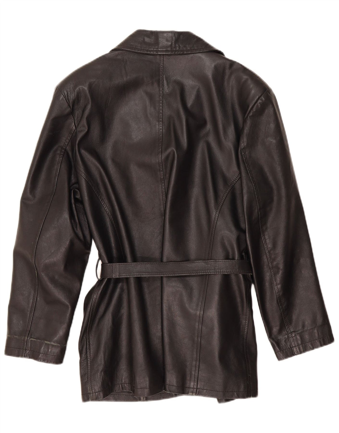 Vintage Womens Leather Jacket UK 14 Medium Black Leather