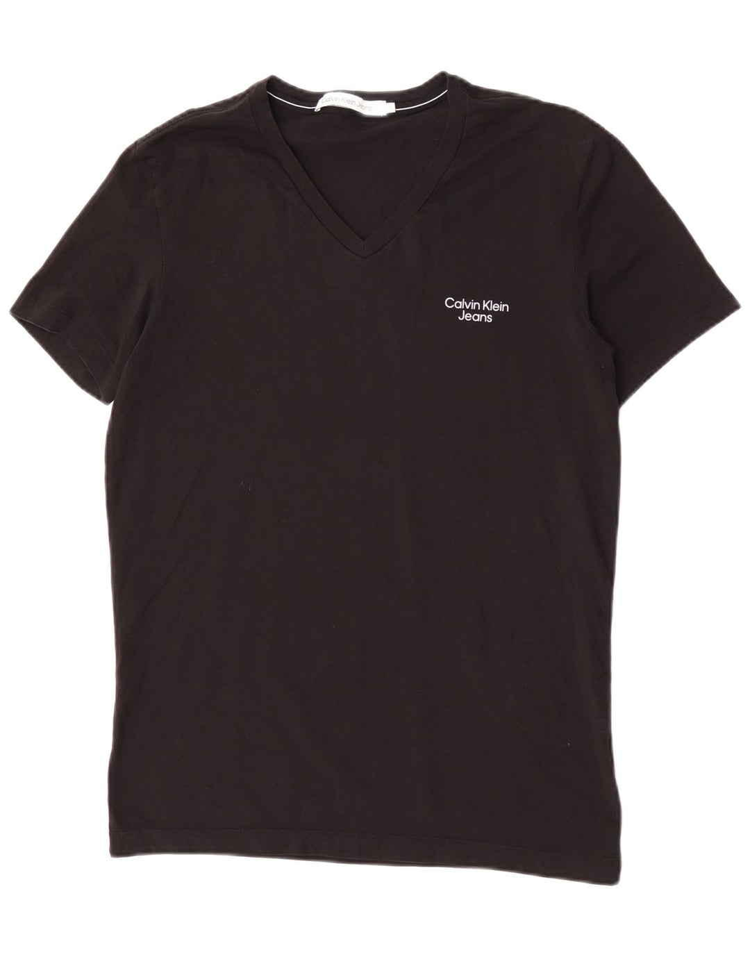 Calvin Klein Jeans Womens T-Shirt Top Large Black Cotton