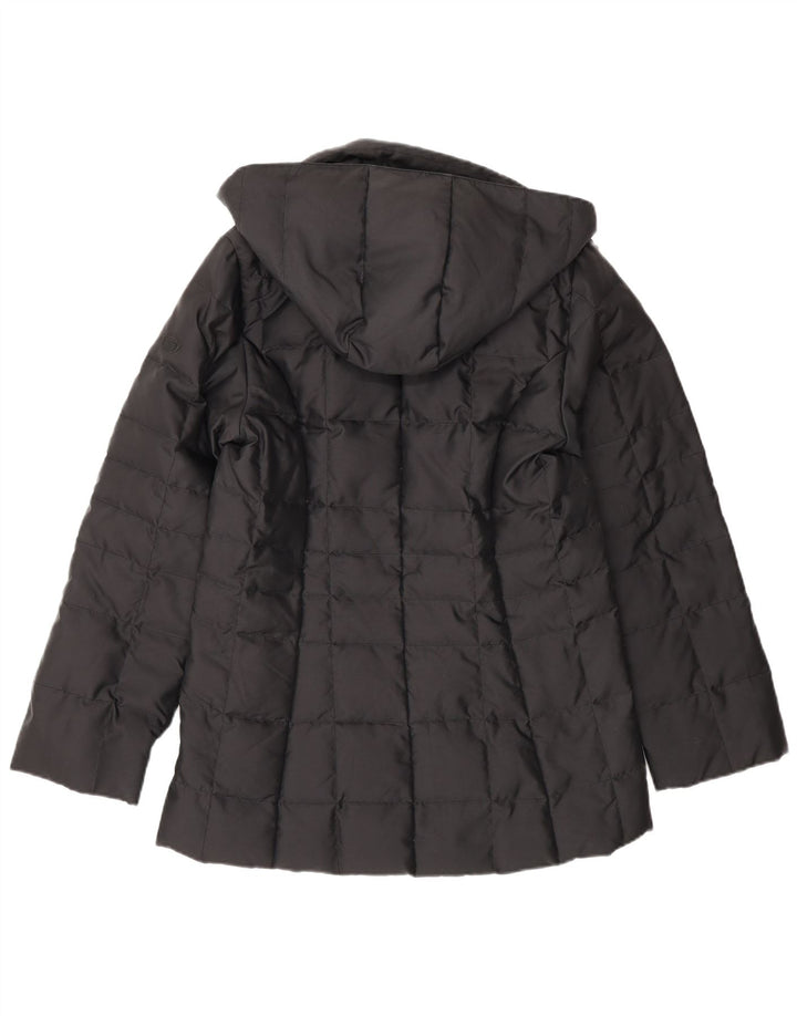 Sergio Tacchini Womens Hooded Padded Jacket UK 6 XS Black Polyamide