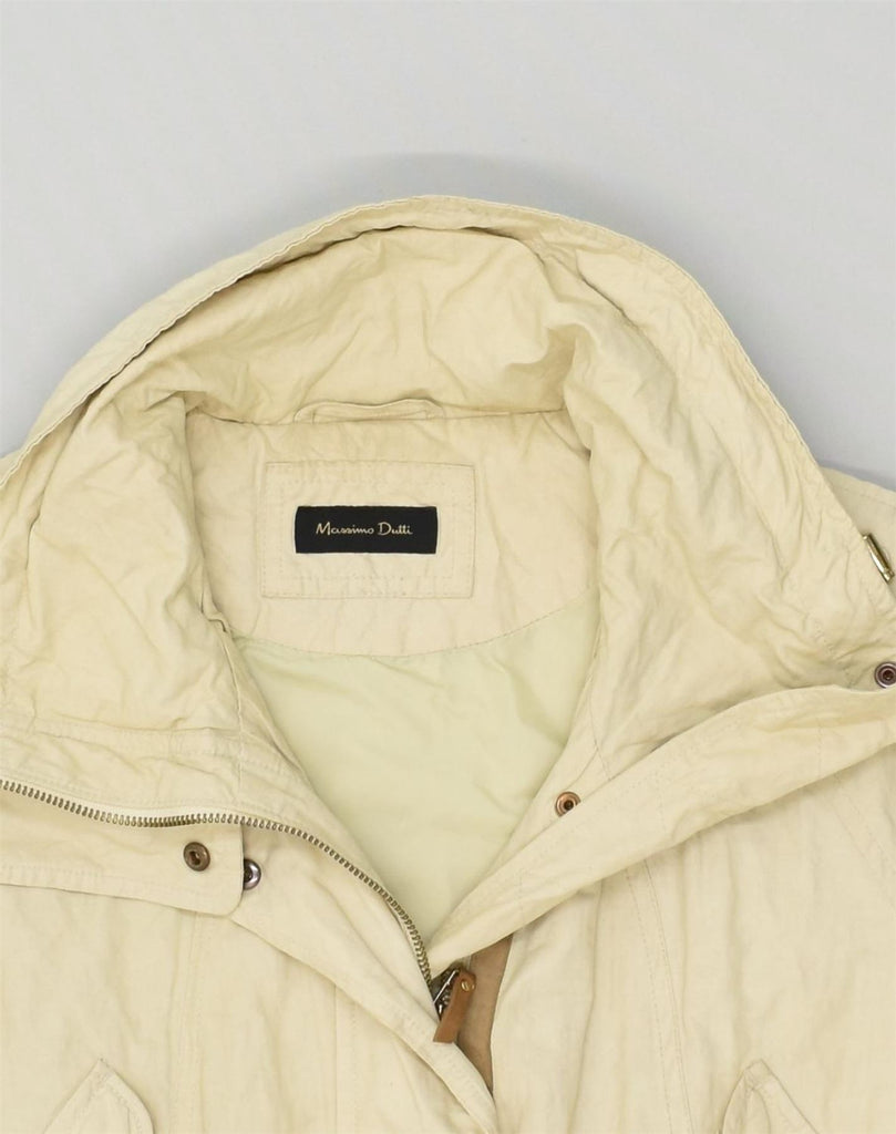 MASSIMO DUTTI Mens Utility Jacket UK 38 Medium Beige Nylon | Vintage Massimo Dutti | Thrift | Second-Hand Massimo Dutti | Used Clothing | Messina Hembry 