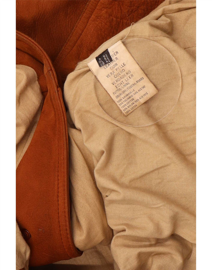 Vintage Mens Suede Jacket UK 42 XL Brown Leather