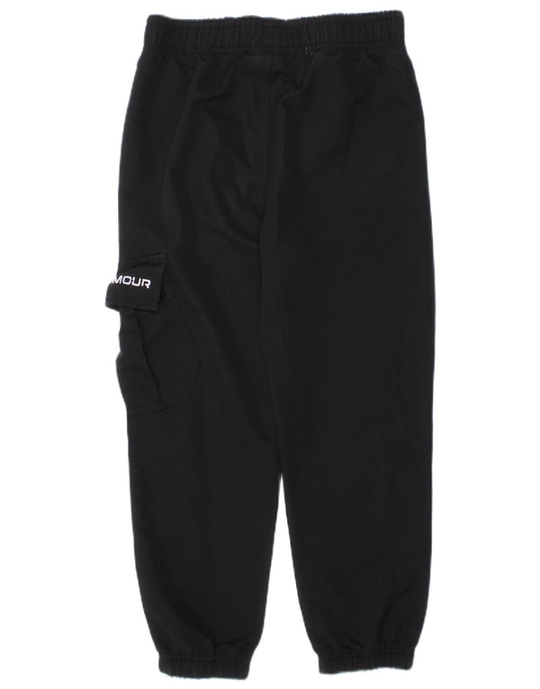 UNDER ARMOUR Boys Graphic Tracksuit Trousers Joggers 3-4 Years  Black