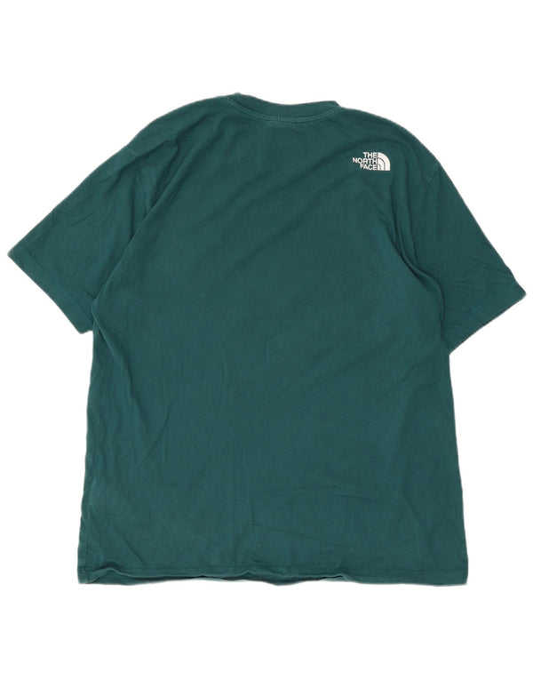The North Face Womens T-Shirt Top UK 14 Medium Green Cotton