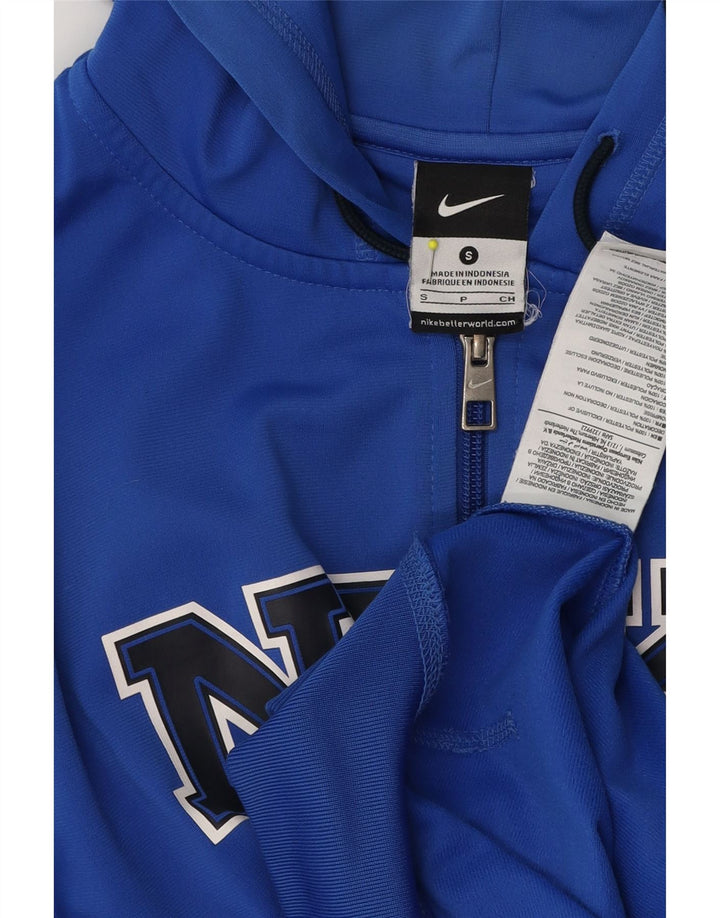 Nike Mens Graphic Zip Hoodie Sweater Small Blue Polyester