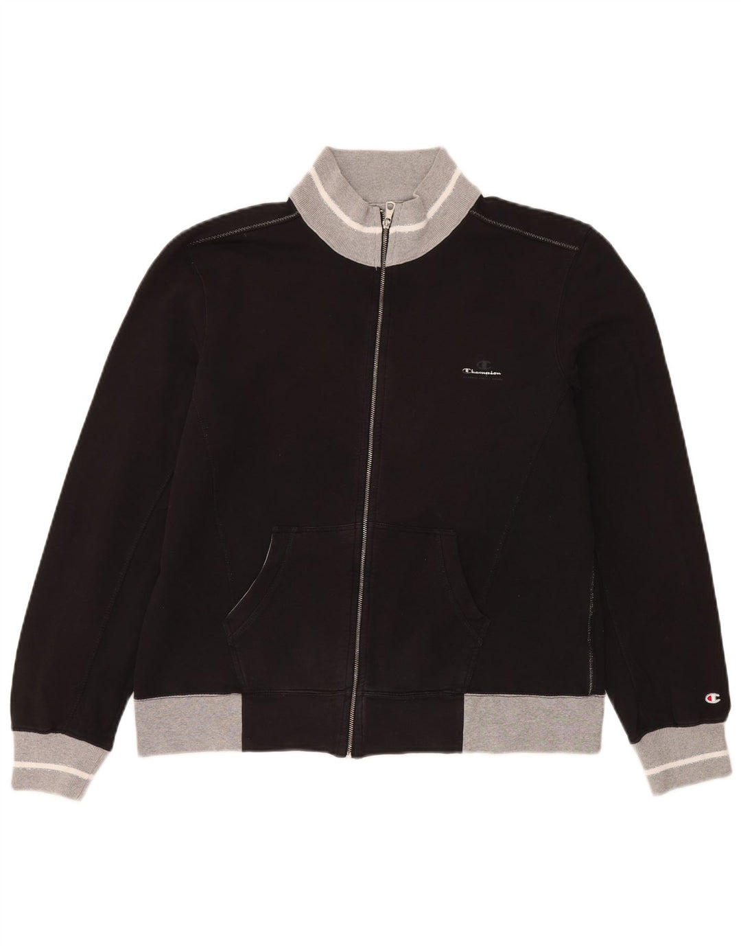 Champion Womens Heritage Classics Tracksuit Top Jacket UK 20 2XL Black