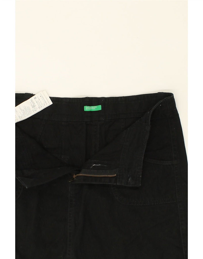 BENETTON Girls Cargo Skirt 10-11 Years XL W28 Black Cotton | Vintage Benetton | Thrift | Second-Hand Benetton | Used Clothing | Messina Hembry 