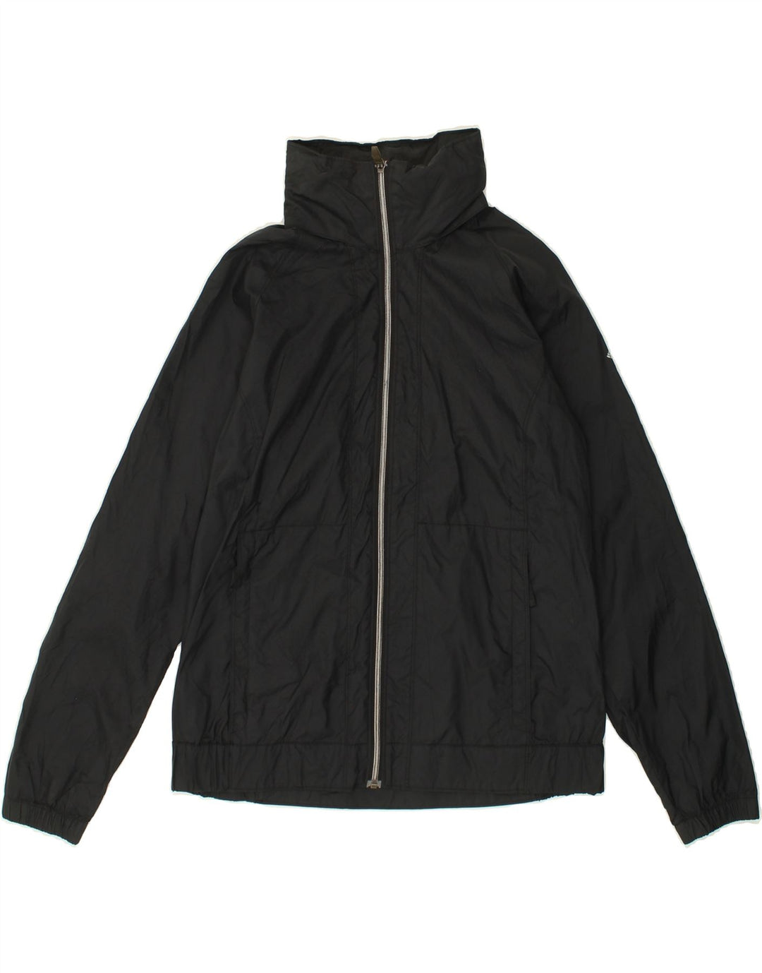 COLUMBIA Womens Rain Jacket UK 12 Medium Black Polyamide Vintage Columbia and Second-Hand Columbia from Messina Hembry 