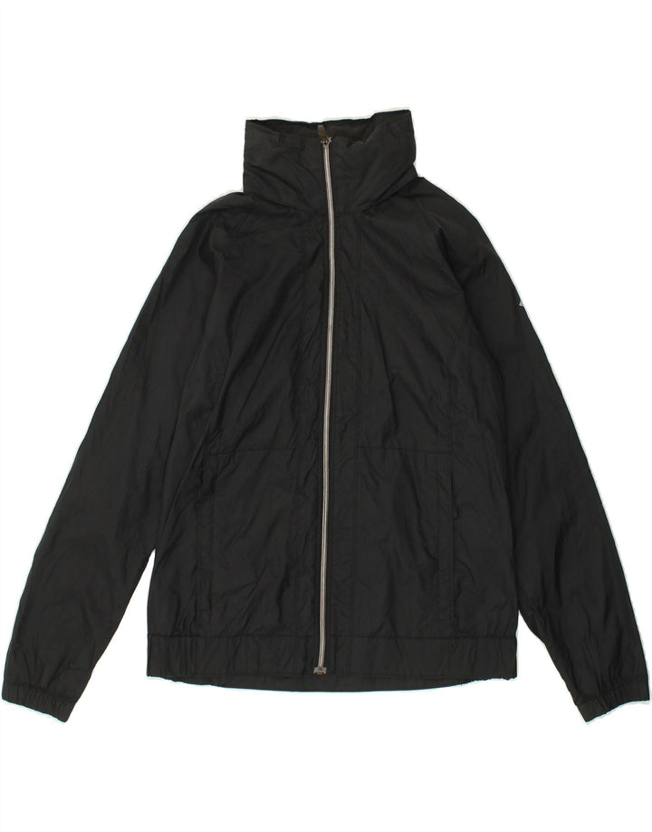 COLUMBIA Womens Rain Jacket UK 12 Medium Black Polyamide Vintage Columbia and Second-Hand Columbia from Messina Hembry 