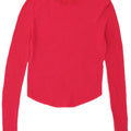 Zara Womens Crop Top Long Sleeve UK 8 Small Pink Viscose
