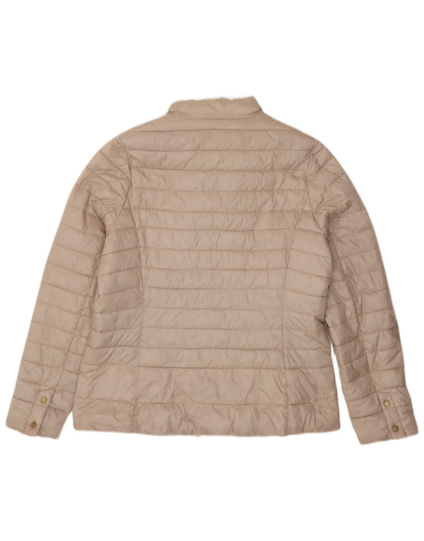 Barbour Womens Padded Jacket UK 16 Large Beige Polyester