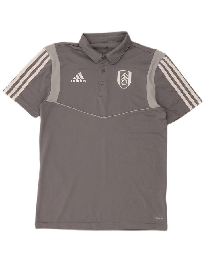 Adidas Mens Climalite Polo Shirt Small Grey Colourblock Polyester