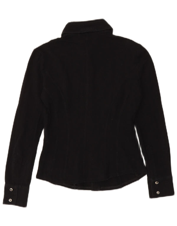 Penny Black Womens Shirt UK 10 Small Black Cotton
