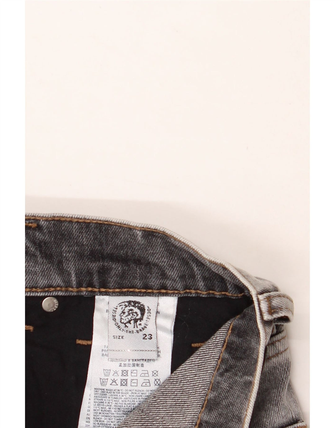 DIESEL Womens Denim Shorts W23 XS Grey Cotton Vintage Diesel and Second-Hand Diesel from Messina Hembry 