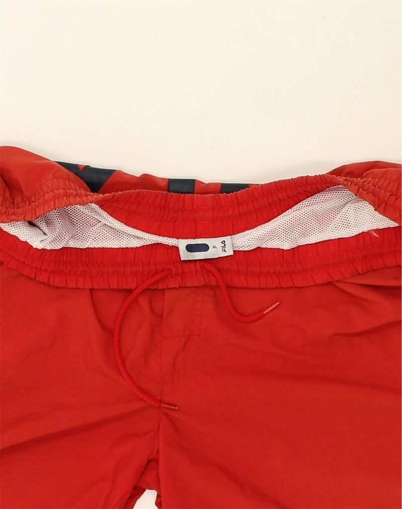 FILA Mens Sport Shorts XL Red Polyamide | Vintage Fila | Thrift | Second-Hand Fila | Used Clothing | Messina Hembry 