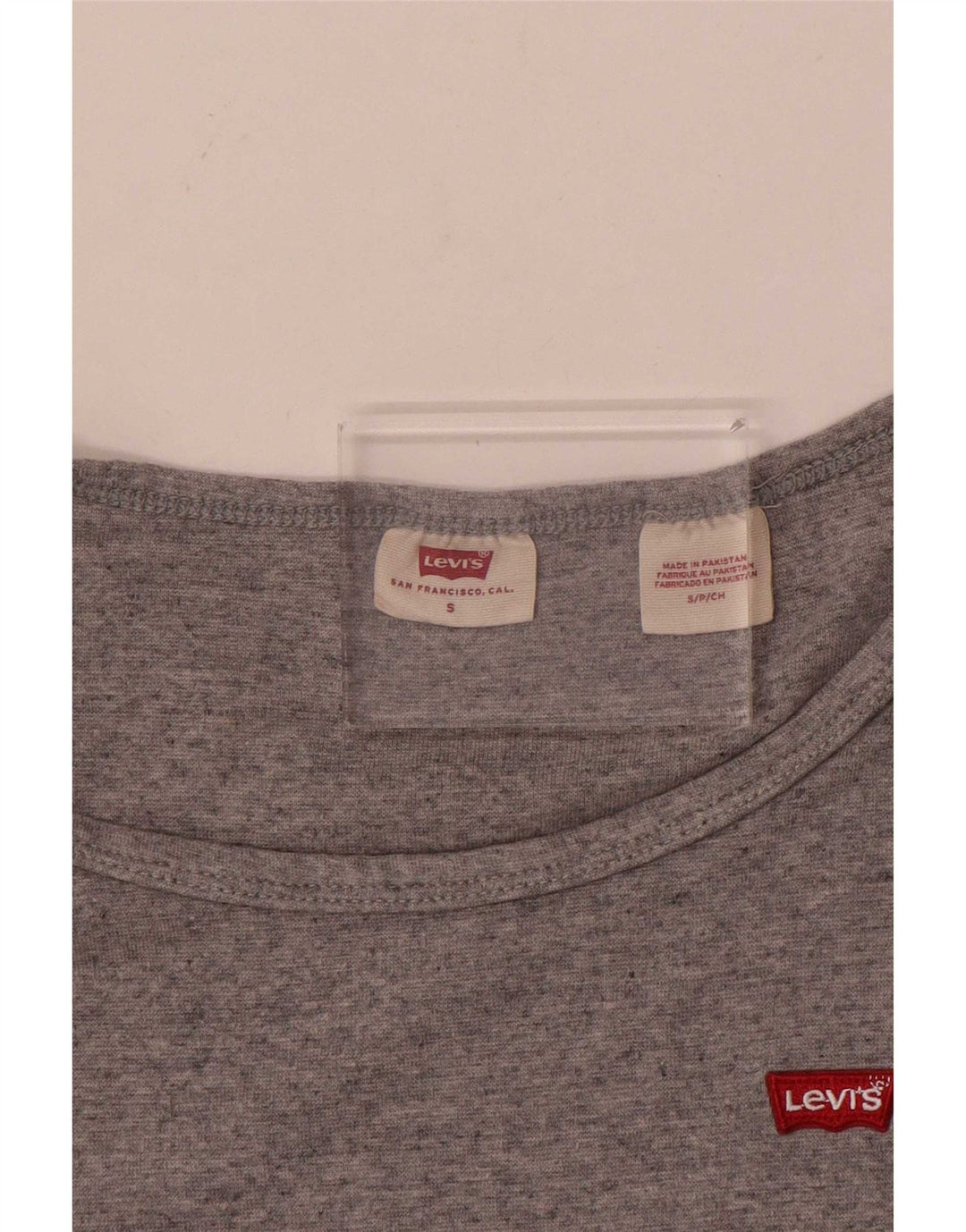 Levi's Womens T-Shirt Top UK 8 Small Grey Flecked