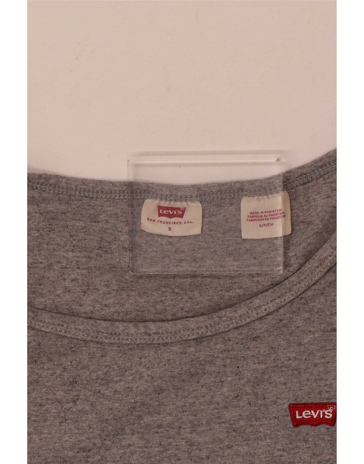 Levi's Womens T-Shirt Top UK 8 Small Grey Flecked