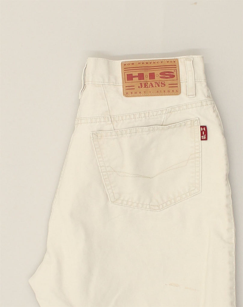 H.I.S Mens Tapered Jeans W28 L29 Off White | Vintage H.I.S | Thrift | Second-Hand H.I.S | Used Clothing | Messina Hembry 