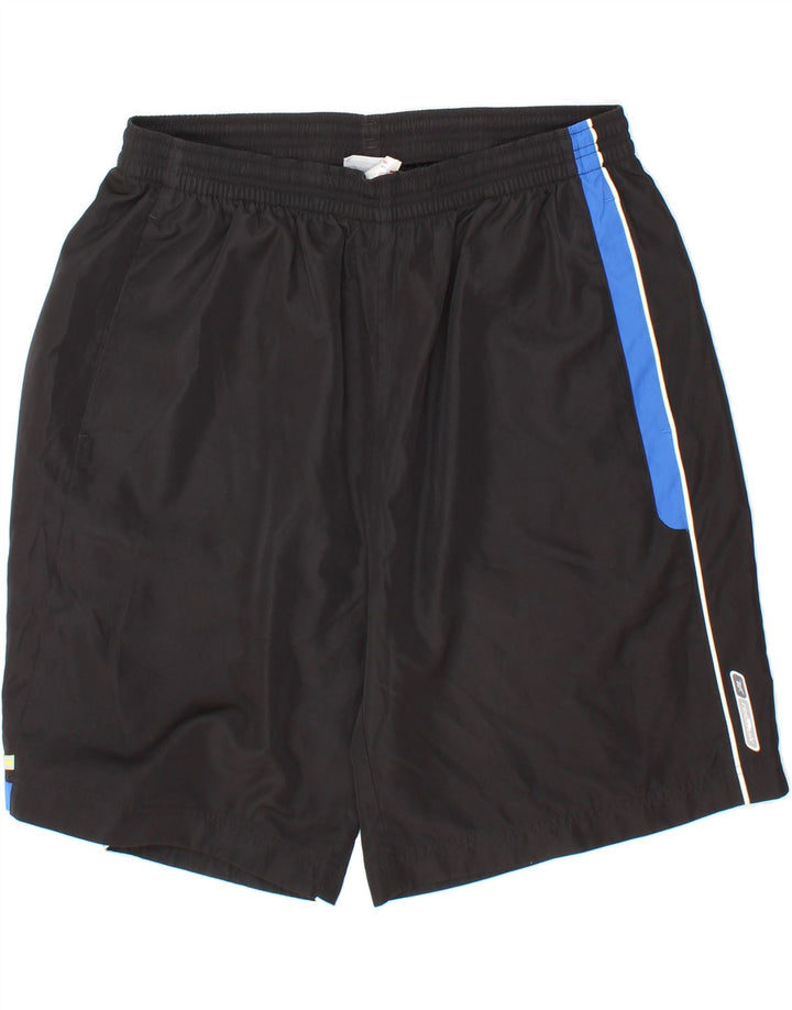 REEBOK Mens Sport Shorts XL  Black Colourblock Polyester Vintage Reebok and Second-Hand Reebok from Messina Hembry 