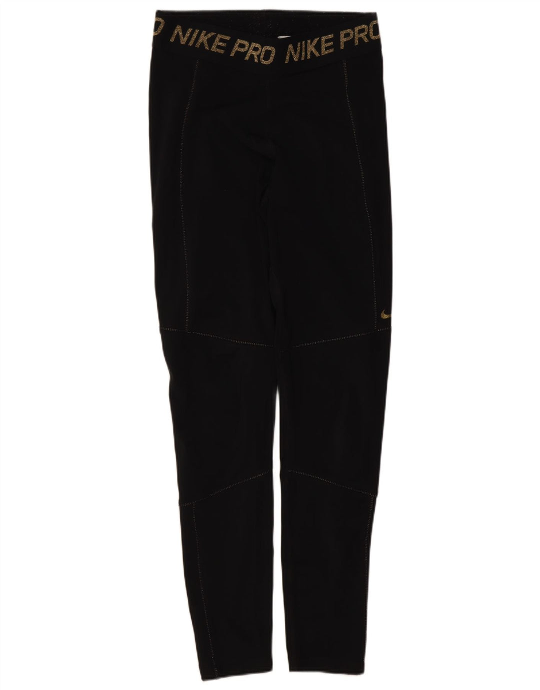 Nike Womens Dri Fit Graphic Leggings UK 12 Medium Black