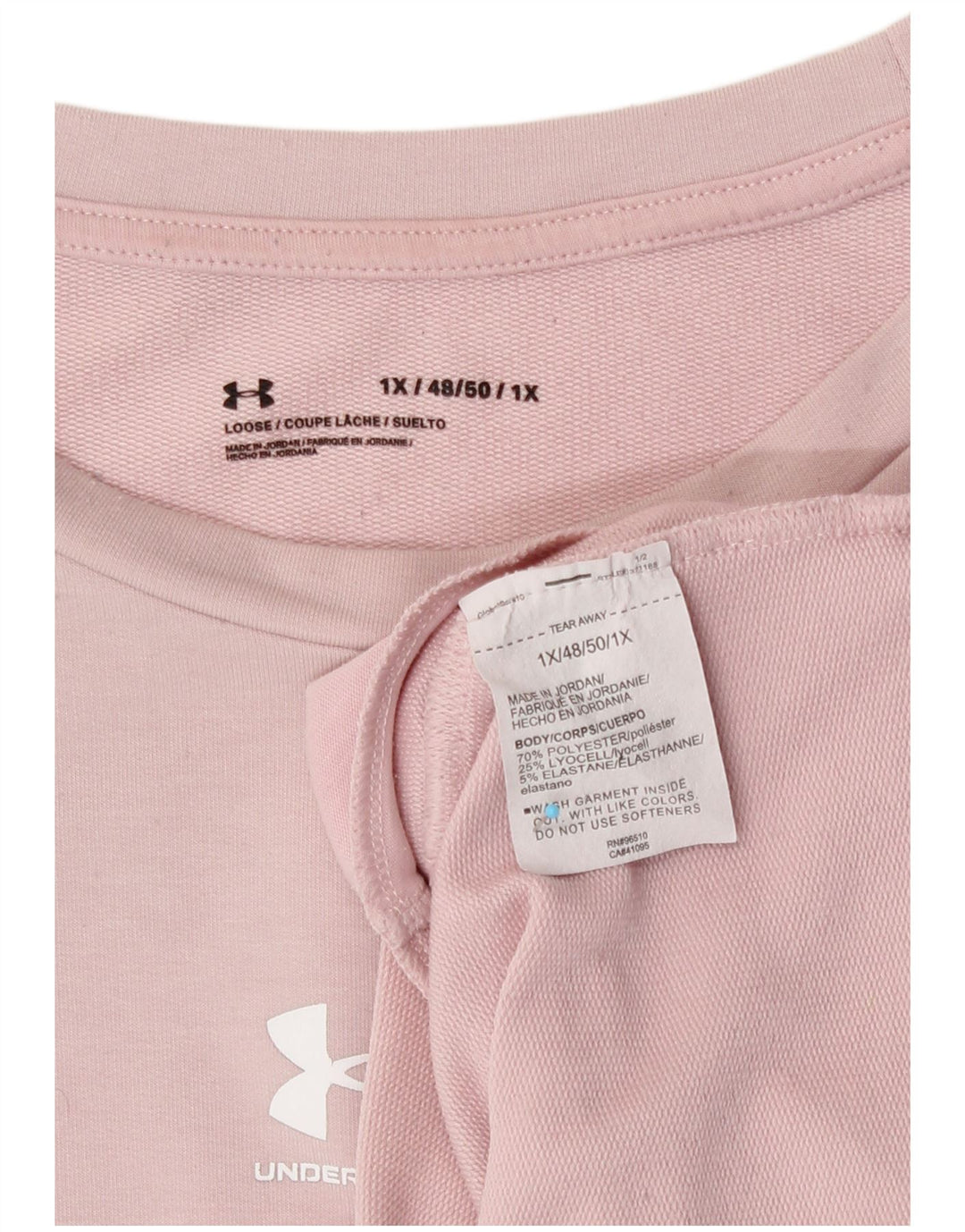 Under Armour Womens Graphic Oversized Sweatshirt Jumper UK 18 XL Pink