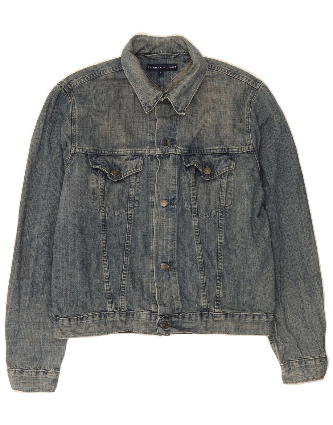 TOMMY HILFIGER Mens Denim Jacket UK 38 Medium Blue Vintage Tommy Hilfiger and Second-Hand Tommy Hilfiger from Messina Hembry 