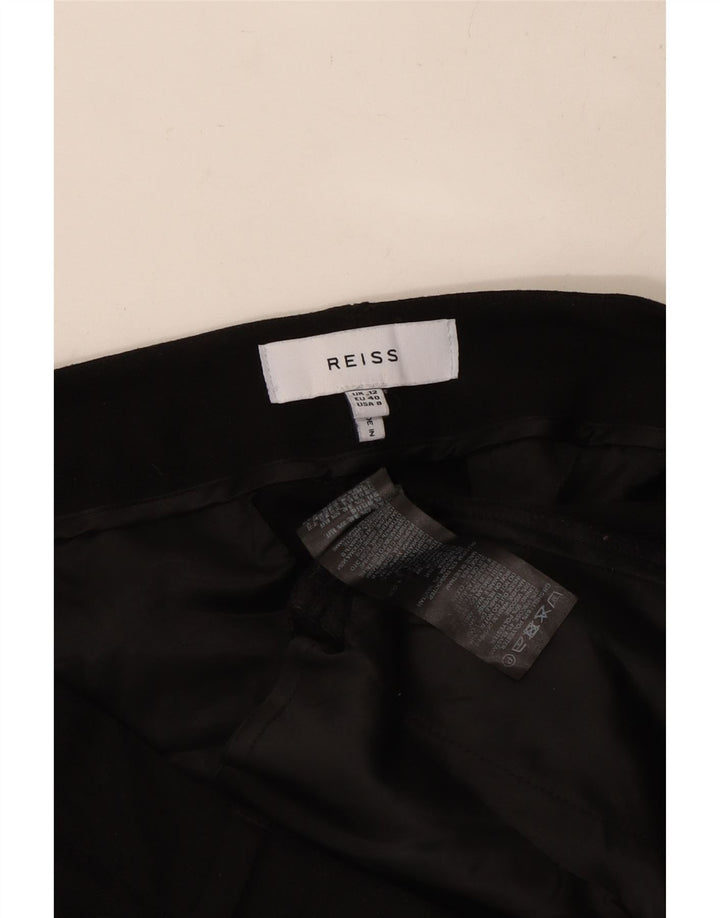 REISS Womens Slim Chino Trousers UK 12 Medium W32 L28 Black Polyester