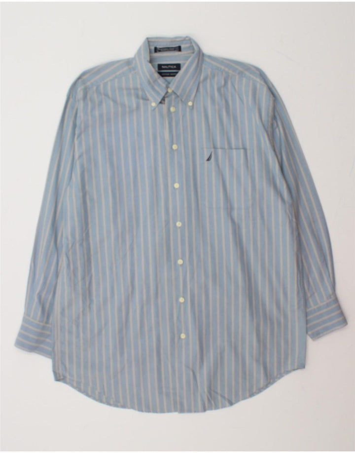 NAUTICA Mens Shirt Size 46 XL Blue Striped Cotton Vintage Nautica and Second-Hand Nautica from Messina Hembry 