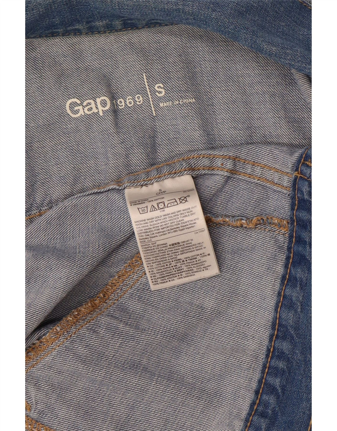 Gap Womens Crop Denim Jacket UK 10 Small Blue Cotton