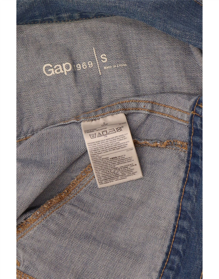 Gap Womens Crop Denim Jacket UK 10 Small Blue Cotton