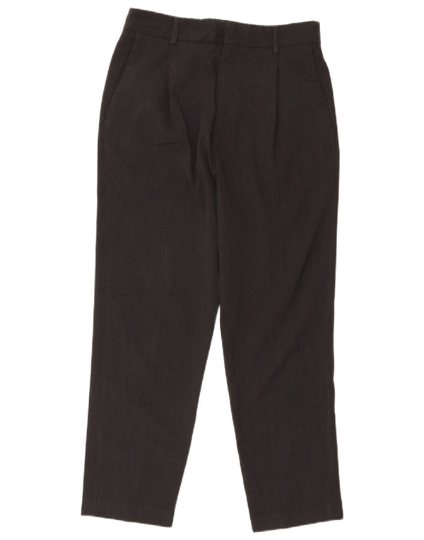 Zara Mens Pegged Suit Trousers EU 42 Large W32 L26 Black