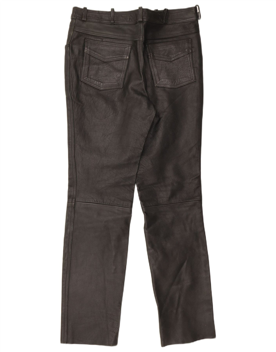 Vintage Mens Leather Trousers W32 L33 Black