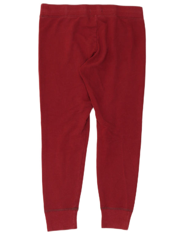Hollister Womens Tracksuit Trousers Joggers UK 16 Large  Burgundy Cotton