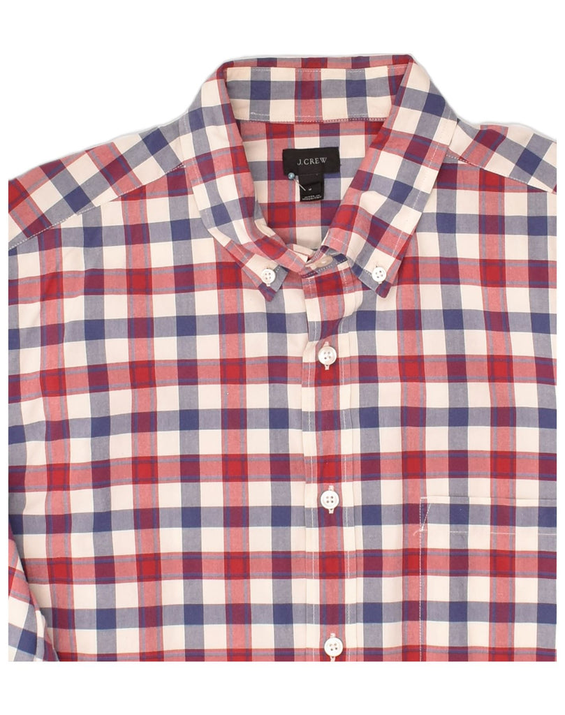 J. CREW Mens Shirt Medium Red Check Cotton | Vintage J. Crew | Thrift | Second-Hand J. Crew | Used Clothing | Messina Hembry 