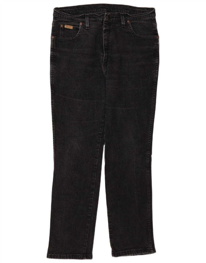Wrangler Mens Texas Straight Jeans W36 L32 Grey Cotton