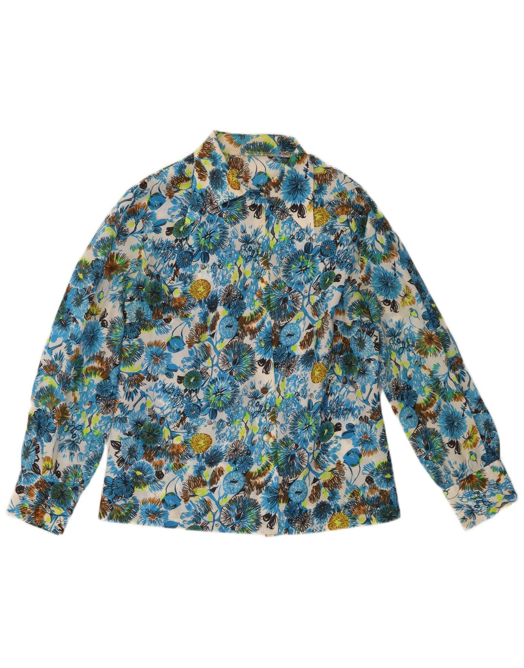 Vintage Womens Shirt IT 44 Medium Multicoloured Floral