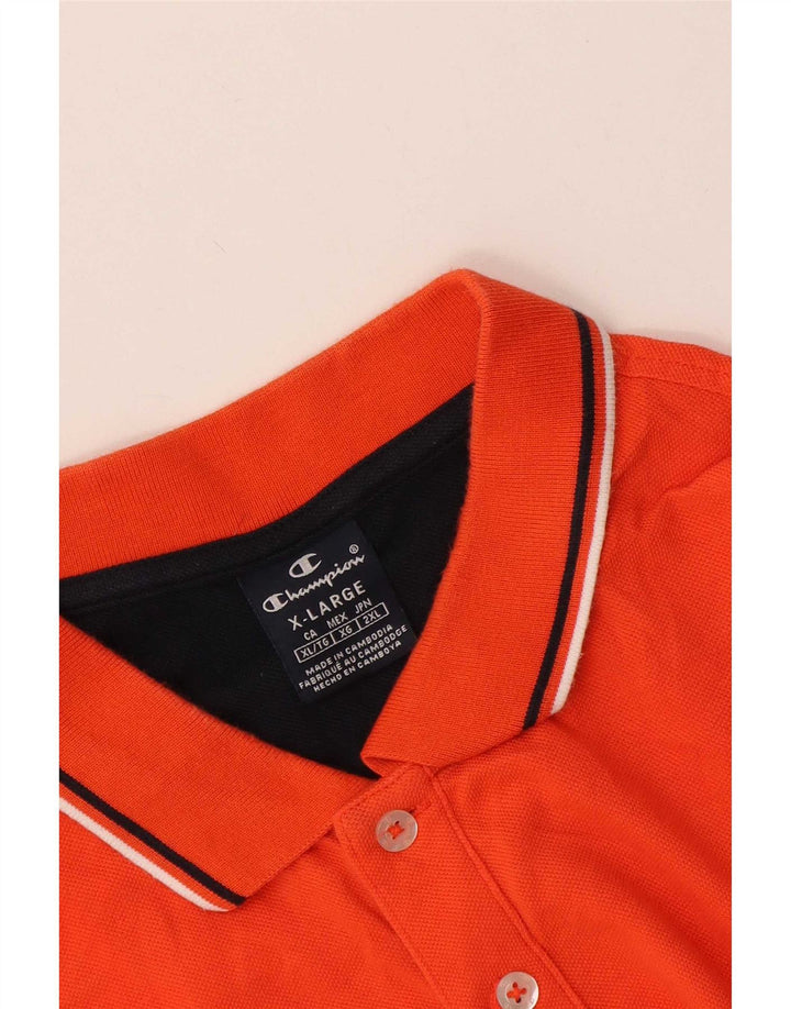 Champion Mens Polo Shirt XL Orange