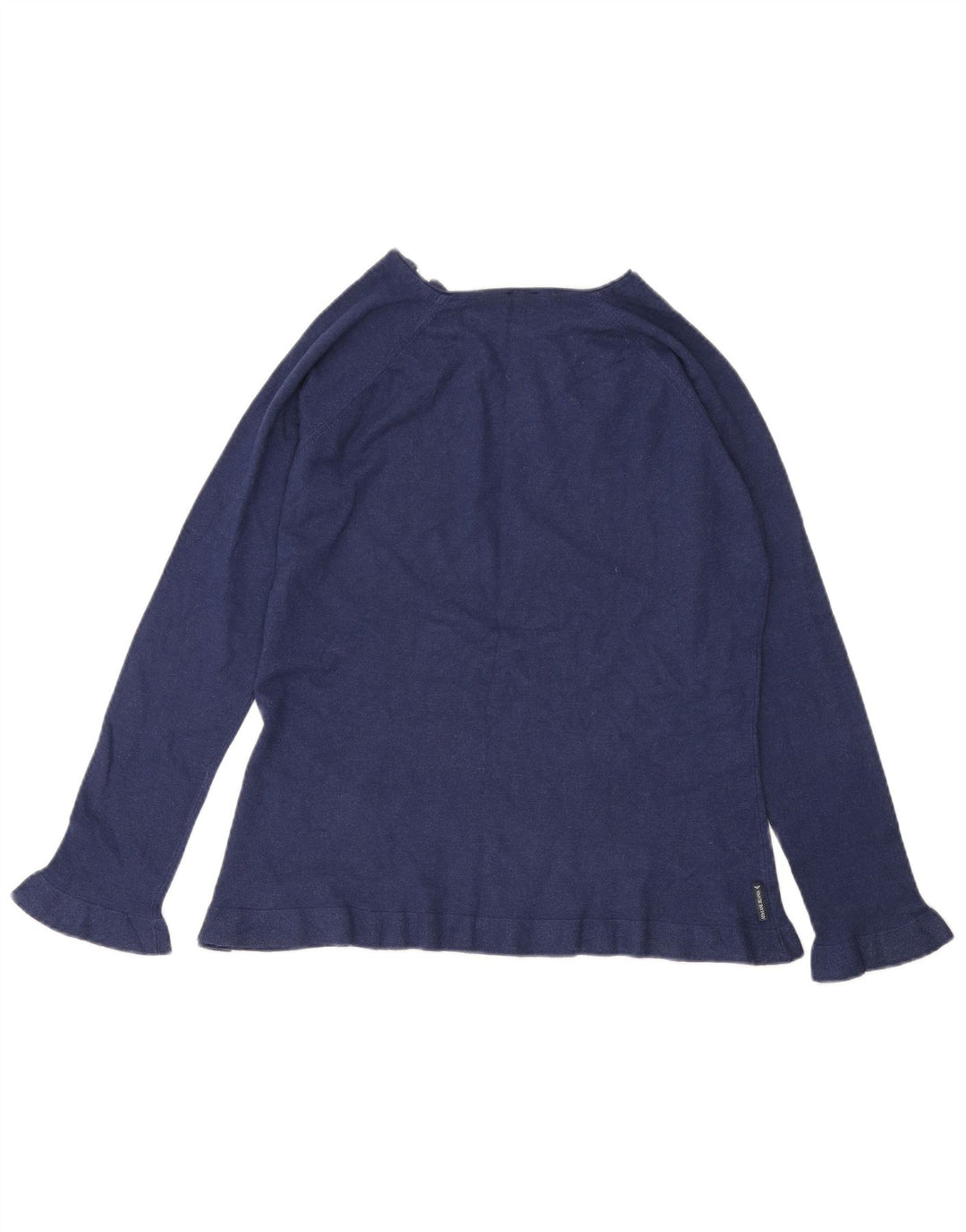 ARMANI Womens Zip Neck Jumper Sweater EU 48 2XL Navy Blue