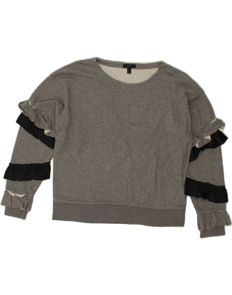 J. CREW Womens Sweatshirt Jumper UK 16 Large Grey Cotton | Vintage J. Crew | Thrift | Second-Hand J. Crew | Used Clothing | Messina Hembry 