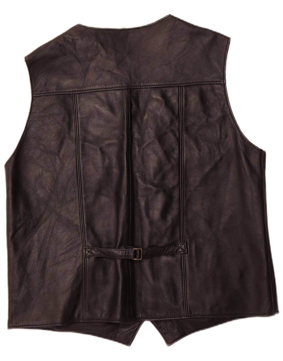 CODA Mens Leather Waistcoat 2XL Black