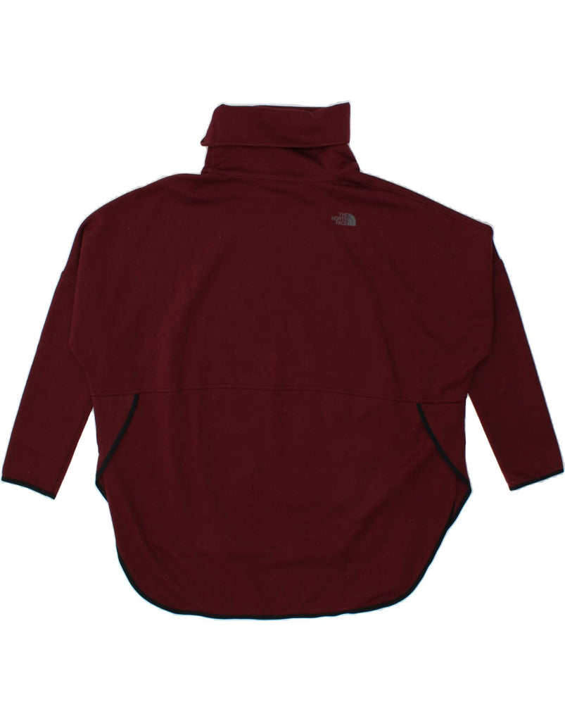 THE NORTH FACE Womens Roll Neck Sweatshirt Jumper UK 10 Small Maroon Vintage The North Face and Second-Hand The North Face from Messina Hembry 