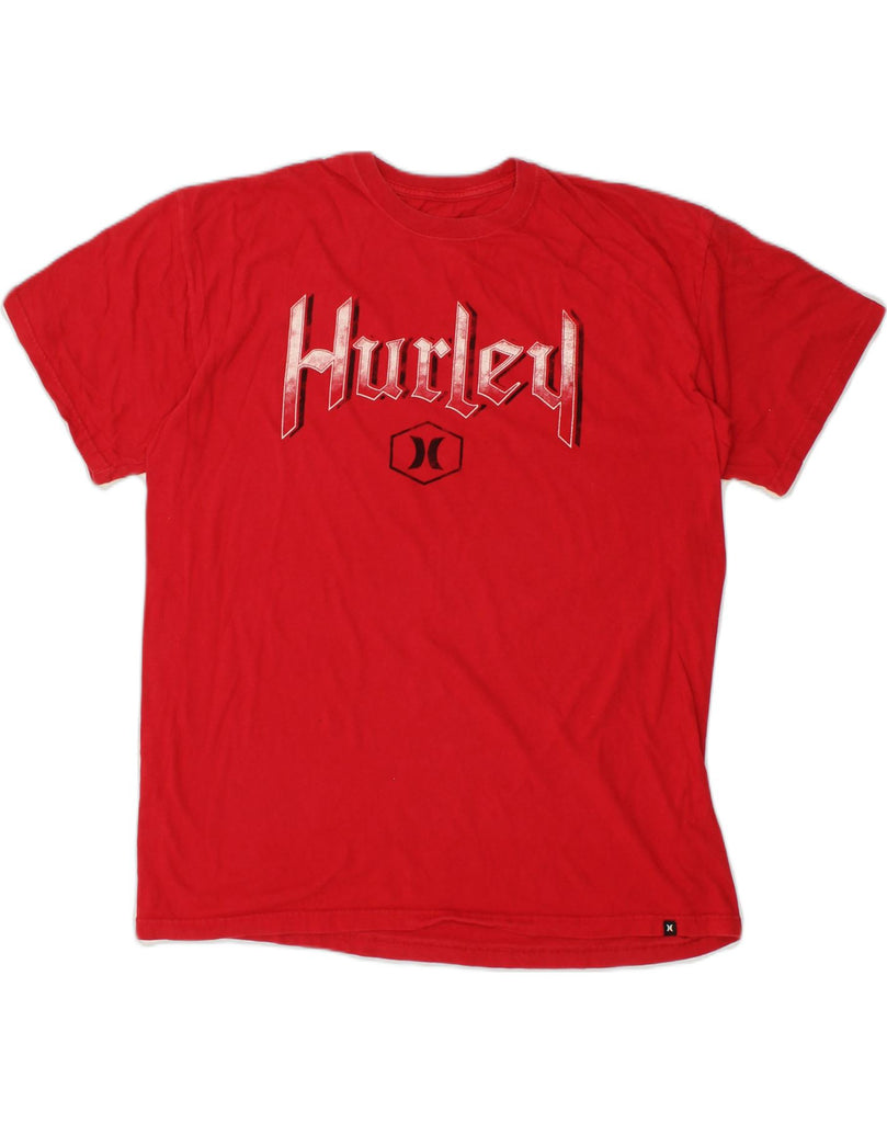 HURLEY Mens Graphic T-Shirt Top XL Red Cotton | Vintage Hurley | Thrift | Second-Hand Hurley | Used Clothing | Messina Hembry 