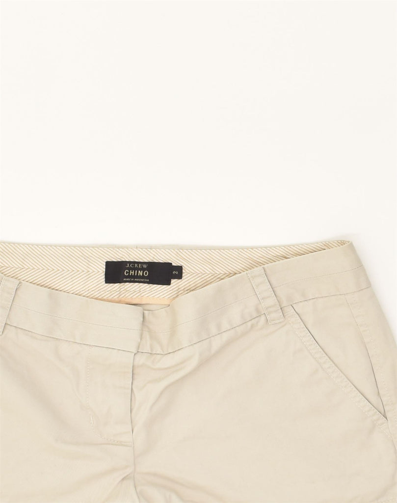 J. CREW Womens Chino Shorts US 2 XS W31 Beige Cotton | Vintage J. Crew | Thrift | Second-Hand J. Crew | Used Clothing | Messina Hembry 